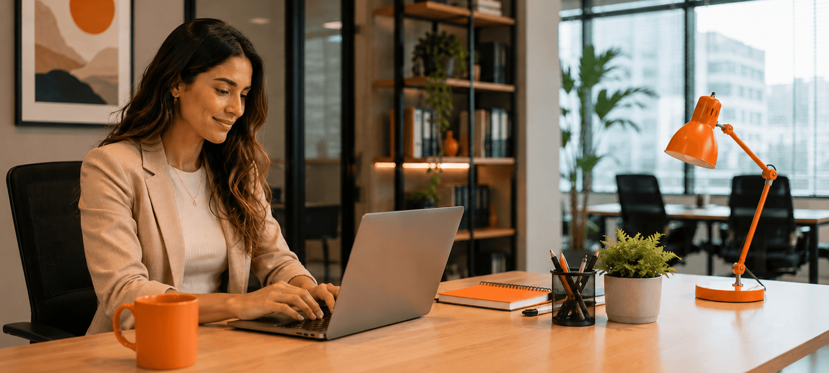 Entrepreneur managing her own affiliate program on Lomadee